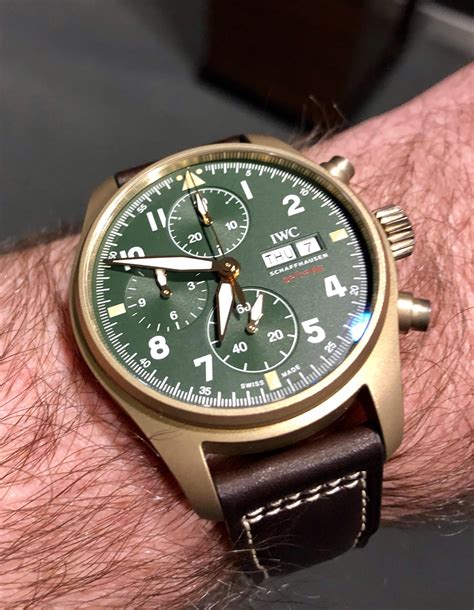 iwc spitfire chronograph bronze|iwc spitfire chronograph price.